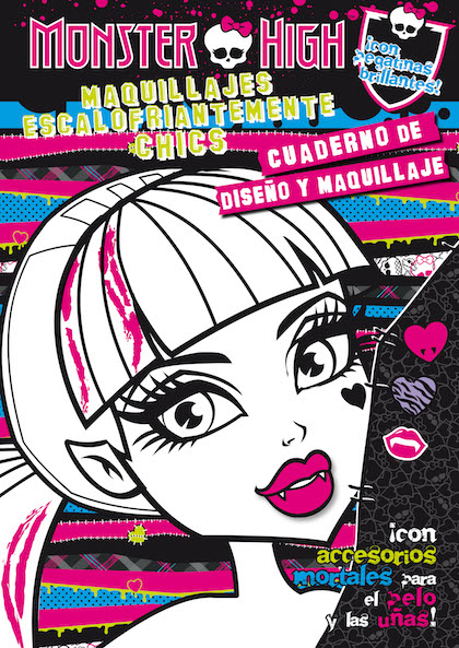 Descargar MONSTER HIGH  MAQUILLAJES ESCALOFRIANTEMENTE CHICS  CUADERNO DE DISEÑO Y MAQUILLAJE